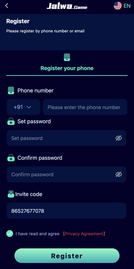 jalwa-game-register